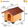 Cuccia per cani in legno Ferplast domus small