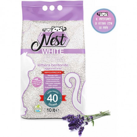 Nest - Lettiera di bentonite agglomerante al profumo di Lavanda - 10L