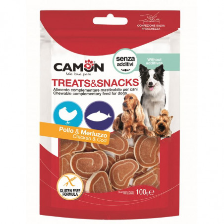 Camon Sushi Pollo e Merluzzo 100g snack per cani