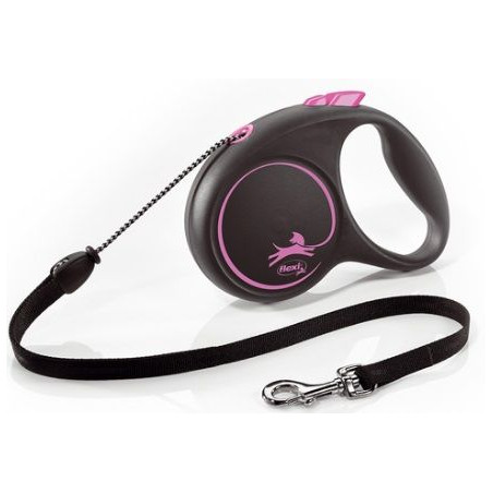 Guinz.FLEXI Black Design Cord M 5m FUXIA