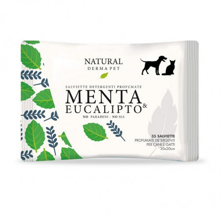 Natural Derma Pet - Salviette Menta ed Eucalipto - 35 salviette 