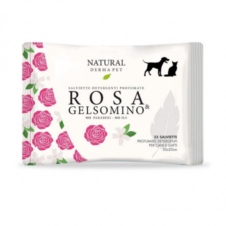 Natural Derma Pet - Salviette Rosa E Gelsomino - 35 salviette