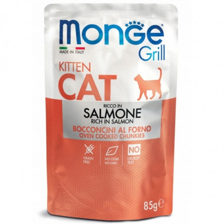 Monge Cat grill buste kitten salmone 85 gr