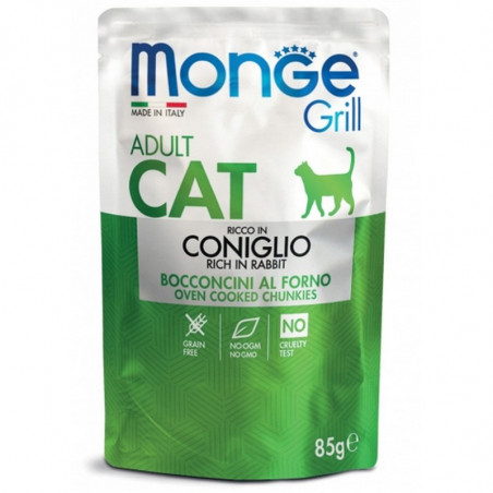 Monge Cat grill buste adult coniglio 85 gr
