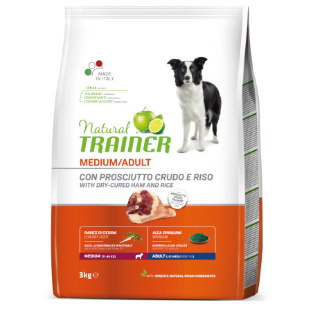 NATURAL TRAINER DOG CON PROSCHIUTTO CRUDO 3 KG