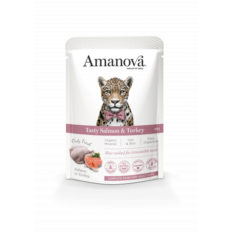 Amanova cat Pouch Salmon&Turkey Sensitive 85g P11