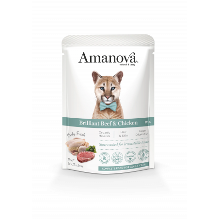 Amanova cat Pouch Beef&Chicken 85g P14