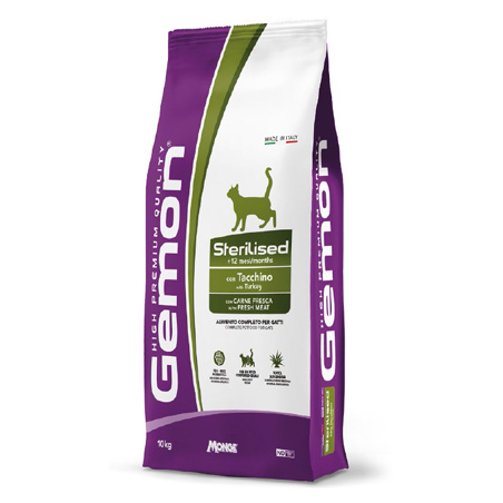 GEMON CAT STERILIZED TACCHINO 10 KG