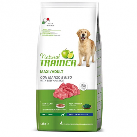 Trainer Natural Adult Dog Maxi con Manzo e Riso - 12Kg