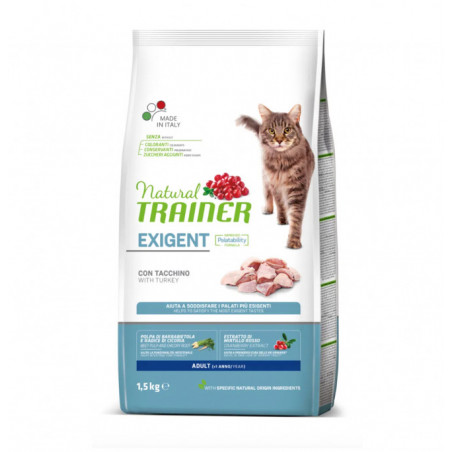 Trainer gatto natural adult exigent tacchino da 1,5 kg