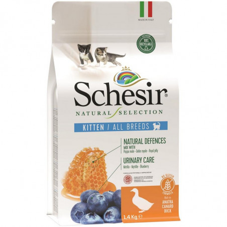 Schesir cat Natural Selection Kitten All Breeds con Anatra 1,4Kg