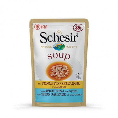 Schesir cat Soup con Tonnetto Selvaggio e Calamari 85gr