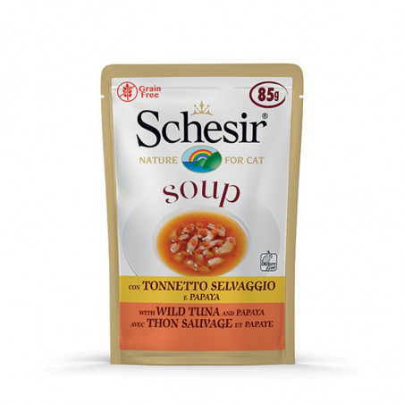 Schesir cat Soup con Tonnetto Selvaggio e Papaya 85gr
