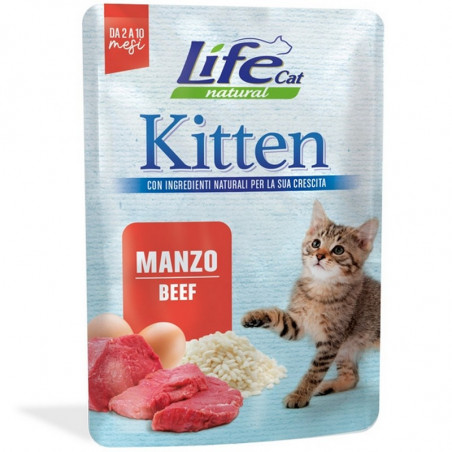 Life Pet Care - Life Cat Natural Kitten Manzo - 70gr