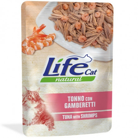 Life Pet Care - Life Cat Natural Adult Tonno con Gamberetti - 70gr