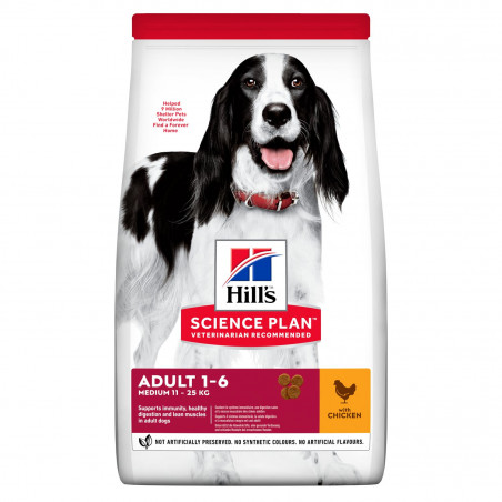 Hill's Science Plan Medium Adult Alimento per Cani con Pollo 2,5 KG