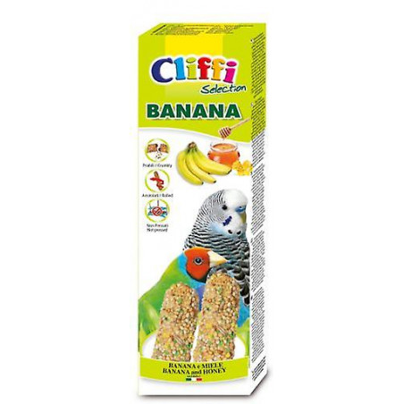 Cliffi Snack per Pappagallini di Banano e Miele (Uccelli , Snack) 60 gr