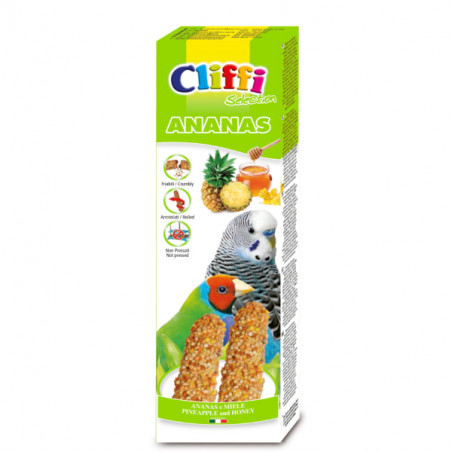 CLIFFI Sticks pappagallini esotici con ananas e miele 60 g 2 PZ