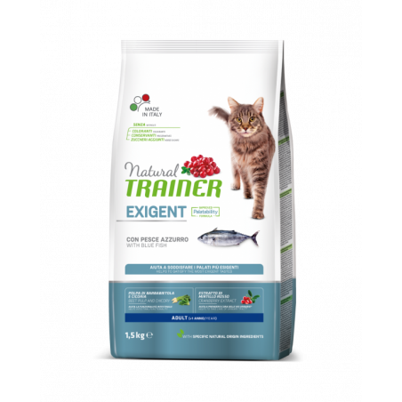 Trainer - Natural Cat Exigent Adult con Pesce Azzurro - 1,5Kg