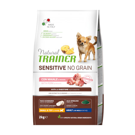 Trainer Natural Sensitive No Gluten Small&Toy Adult con Maiale - 2 kg