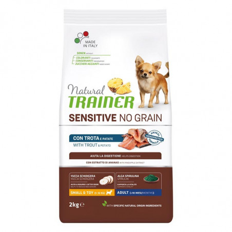 Trainer Natural Sensitive No Grain Small&Toy Adult con Trota e Patate - 2Kg