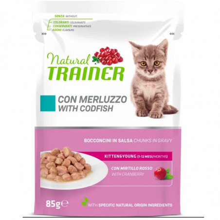 TRAINER NATURAL CAT KITTEN MERLUZZO 85GR