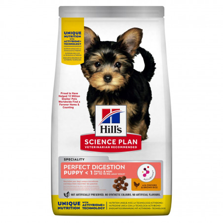 PERFECT DIGESTION SMALL & MINI PUPPY Alimento con Pollo e Riso Intregrale 1,5 KG