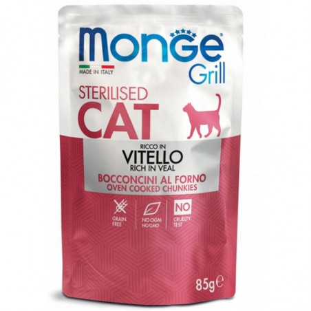 Monge Cat grill buste sterilized vitello 85 gr
