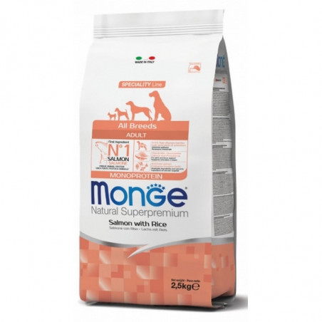 Monge Adult All Breeds Adult Salmone & riso 2,5KG