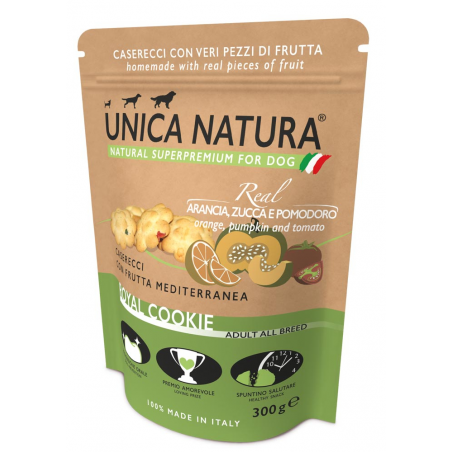 UNICA NATURA SNACK ROYAL COOKIE REAL ARANCIA ZUCCA E POMODORO 300 GR