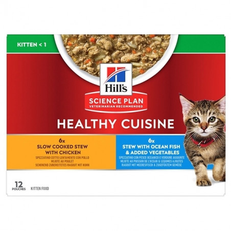 HILL'S PET NUTRITION SCIENCE PLAN HEALTHY CUISINE STERILISED CAT KITTEN CON POLLO E PESCE OCEANICO