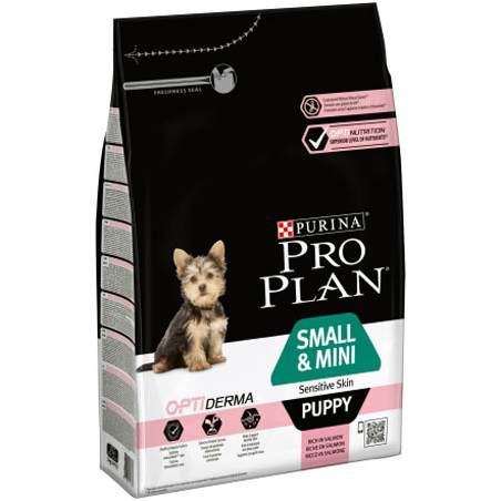 Purina Pro Plan Small&Mini Puppy Sensitive Skin OptiDerma con Salmone - 3Kg