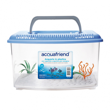 ACQUAFRIEND TRASPORTINO-ACQUARIO C/DECO,PLASTICA 26X17X16 CM 470 G