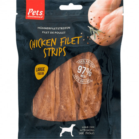 PETSUNLIMITED - Filet Strips  Chicken  Large  150g X8