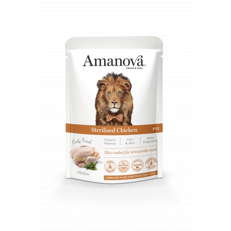 Amanova cat Pouch Steril. Chicken 85g P10