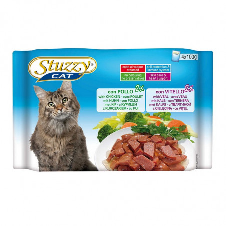 Stuzzy cat pollo e vitello 4x100gr