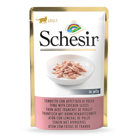 Schesir cat Tonnetto e Affettato di Pollo 85 GR.