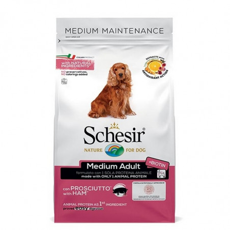 Schesir dog Dry Line Medium Mantenimento con Prosciutto 3Kg