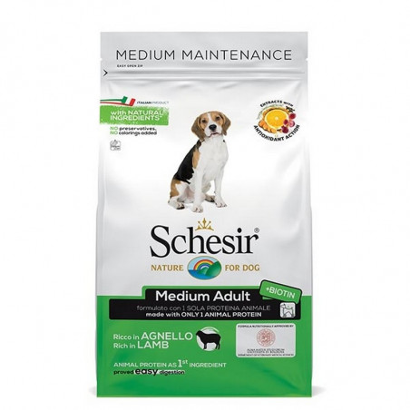 Schesir dog Dry Line Medium Mantenimento con Agnello 3Kg