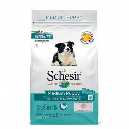 Schesir dog Dry Line Medium Puppy Mantenimento con Pollo 3Kg