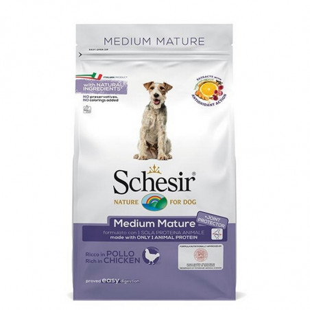 Schesir dog Dry Line Medium Mature Mantenimento con Pollo 3Kg