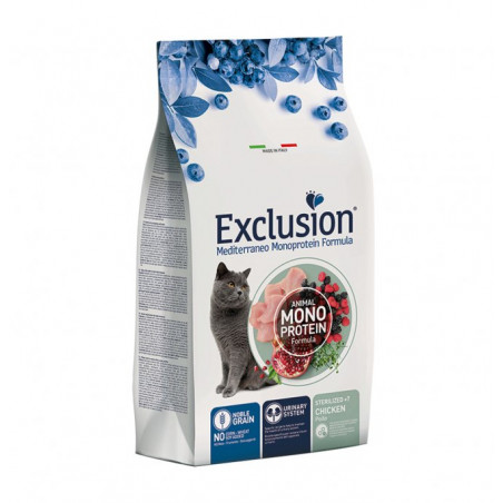 EXCLUSION GATTO STERILIZZATO 7+ NOBLE GRAIN MONOPROTEICO AL POLLO DA 300 GR