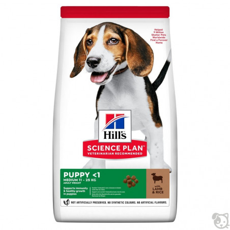 Hill's Dog Puppy Medium - Agnello e Riso 2,5 KG.