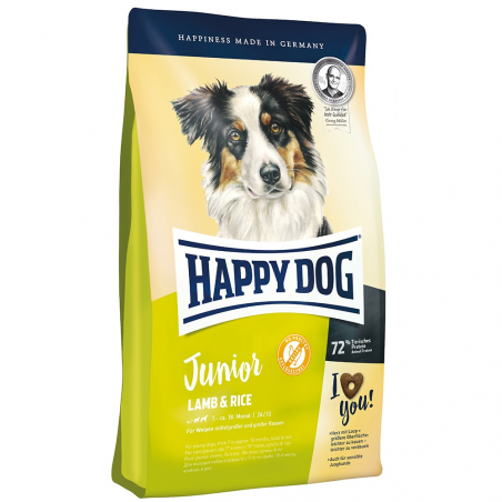 HAPPY DOG JUNIOR LAMB & RICE 10 KG.