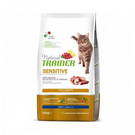 Trainer Natural Sensitive Cat Adult con Anatra ed Estratto di Ananas - 1,5Kg