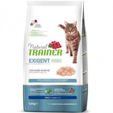 Trainer Natural Cat Exigent Adult con Carni Bianche - 1,5Kg