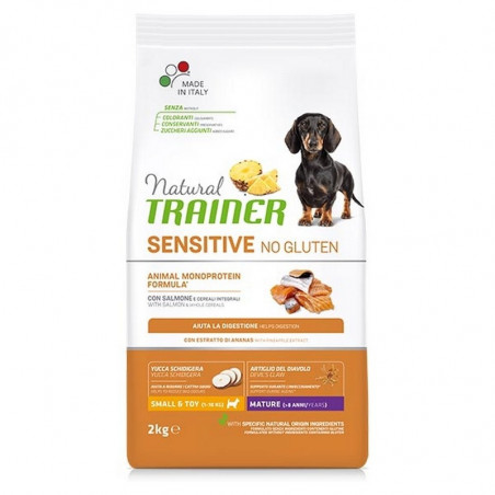 Trainer Natural Sensitive No Gluten Mature Dog Small&Toy con Salmone - 2Kg