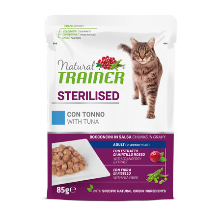 NATURAL TRAINER  CAT CON TONNO 4X85 GR