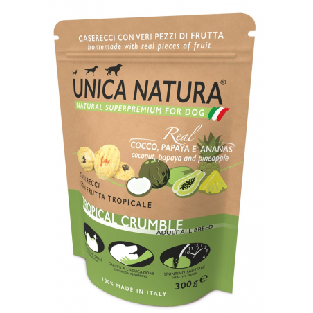 UNICA NATURA SNACK -TROPICAL CRUMBLE REAL COCCO, PAPAYA E ANANAS 300 GR