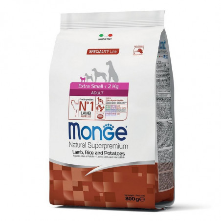 Monge Extra Small Adult Agnello, riso & patate 800 GR